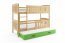 Cubus 3 Трехместная двухъярусная кровать с матрасами 200x90 сосна