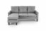 GERSON sofa with ottoman, color: grey