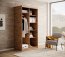 SW-DEL-AB 100 cm Sliding wardrobe with mirror,Artisan,Black matt