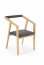 AZUL chair, color: natural oak, velvet - grey