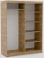 SW-DEL AB 160 cm Шкаф-купе с зеркалом,Artisan,Черный матовый