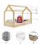 Hausbett 1 für Kinder 80x160 mit Matratze,grau