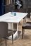 BLANCO (160-200) Extendable dining table white marble/white