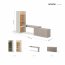 WOOW SET-08P (WO-11P,04,07 Ozols Vicenza balināts) Mēbeļu komplekts
