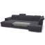 Bergamo U Shape Corner sofa Left (Dark grey fabric Viton 203)