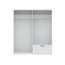 INTERLIT SZF 4D1S LUS Шкаф с зеркалом,4 дверцами и 1 ящиком,белый матовый