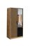 Bali/ Lux D2 Wardrobe with mirror (black/oak wotan)
