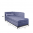 Zetta Boxspringbett mit Bonellmatratze (Zetta velvet 300 Blau) 