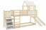Loft-A Niska ze sch i zjezd Bērnu un jauniešu gulta ar slidkalniņu,kāpnēm,1 matraci 200x90,Priede