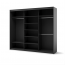 TREND TZ-02 Sliding wardrobe with LED lighting,black