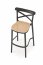 H111 Bar stool,black/brown