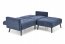 CORNELIUS- Folding sofa with ottoman (Blue)