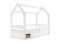 House- Kinderbett Hausbett Design 160x80 cm mit Matratze,Weiß