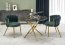 RAYMOND 2 Round table color: top - black marble, legs - gold