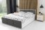 PANAMAX Upholstered ST-MET 140x200 Divguļamā gulta ar veļas kasti (Balta)