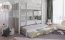 ARTEN III 90x200 Bunk Bed with 3 Mattresses and 2 Drawers White/Eucalyptus