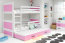 Riko III 190x90 Bunk bed with three mattresses White