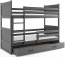 Rico II 160x80 Bunk bed with two mattresses Graphite