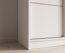 SW-KER-200 cm-WS Sliding wardrobe with mirror,White/silver