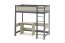 Tedesc 180x80 Einzelbett-Hochbett mit Schreibtisch und Matratze,Graphit/Kaschmir