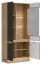 MILTON-ML 06 Glass-fronted cabinet,Cremona torro oak/anthracite matt