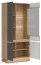 MILTON-ML 06 Glass-fronted cabinet,Cremona torro oak/grey matt
