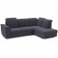 Bergamo L Угловой диван (Темно-серый ткань Viton 203)