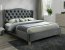 Aspen 160 Bed with wooden frame (Bluvel 14 Velvet Grey)