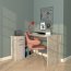 Diego-Corner desk Stūra rakstāmgalds,Betons/Balts matēts