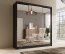 SW-TOL-200 cm B Sliding wardrobe with mirror,Black matt