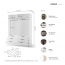 AVERA AV-01 Wardrobe with 4 doors and 6 drawers,white matte