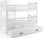 MIKKY III 200x90 Bunk bed with three mattresses White