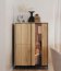 TIVOLI TI-02 Glass-fronted cabinet with lighting,Cremona Torro oak,black