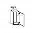Linea G60N Corner wall cabinet 