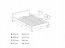 CASSIDY LOZ 160 Bed with wooden frame (grey/walnut)