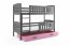 Cubus 2 Etagenbett Hochbett 200x90 mit 2 Matratzen und 1 Schubladen,Graphit