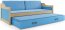 David II 200x90 Divvietīga bērnu gulta ar diviem matračiem priede