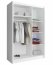 MAJA 1 LUS White 130cm Skapis ar bīdāmām durvīm