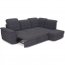Bergamo L Corner sofa (Dark grey fabric Viton 203)