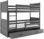 Riko II 200x90 Bunk bed with two mattresses Graphite