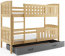 Cubus 2 Bunk bed with mattress 190x90 pine