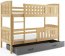 Cubus 2 Bunk bed with mattress 190x80 pine/graphite