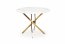 RAYMOND 2 Round table color: top - white marble, legs - gold