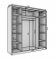 SW-GRE 200 cm Schwebetürenschrank,Kaschmir matt