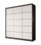 SW-GRE 200 cm Schwebetürenschrank,Schwarz matt/Weiß matt