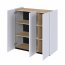 EASY EA-03 Chest 3d with lighting - white gloss/oak scandi