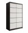 SW-LIZ 120 cm Schwebetürenschrank,Schwarz matt/Weiß matt