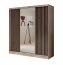 SW-IDA-200 cm SB Sliding wardrobe with mirror,Sonoma/Black matt