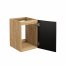 Luxor Black 81-40-1D Sienas skapis zem galda virsmas 40cm