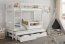 Evan 90x200 Triple bunk bed with mattress,White acrylic